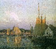 Wilson Irvine Evening in the Harbor china oil painting artist